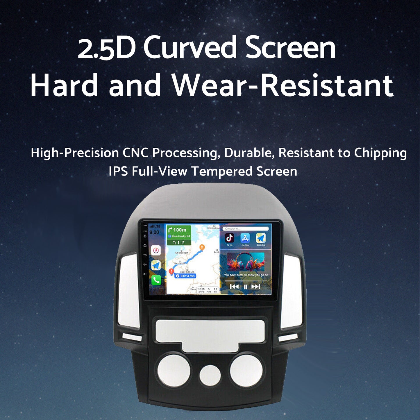 In-Dash Units Android 13 Stereo GPS CarPlay Suitable For Hyundai i30 2006-2011