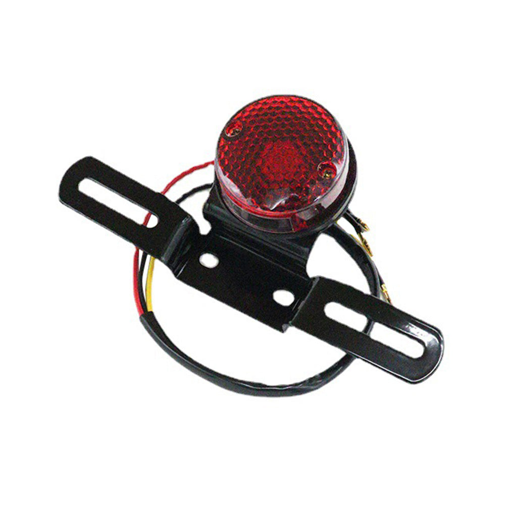 Motorcycle Tail Brake Light with Number Plate Lamp Suitable For Universal Use Retro Rear Stop Light