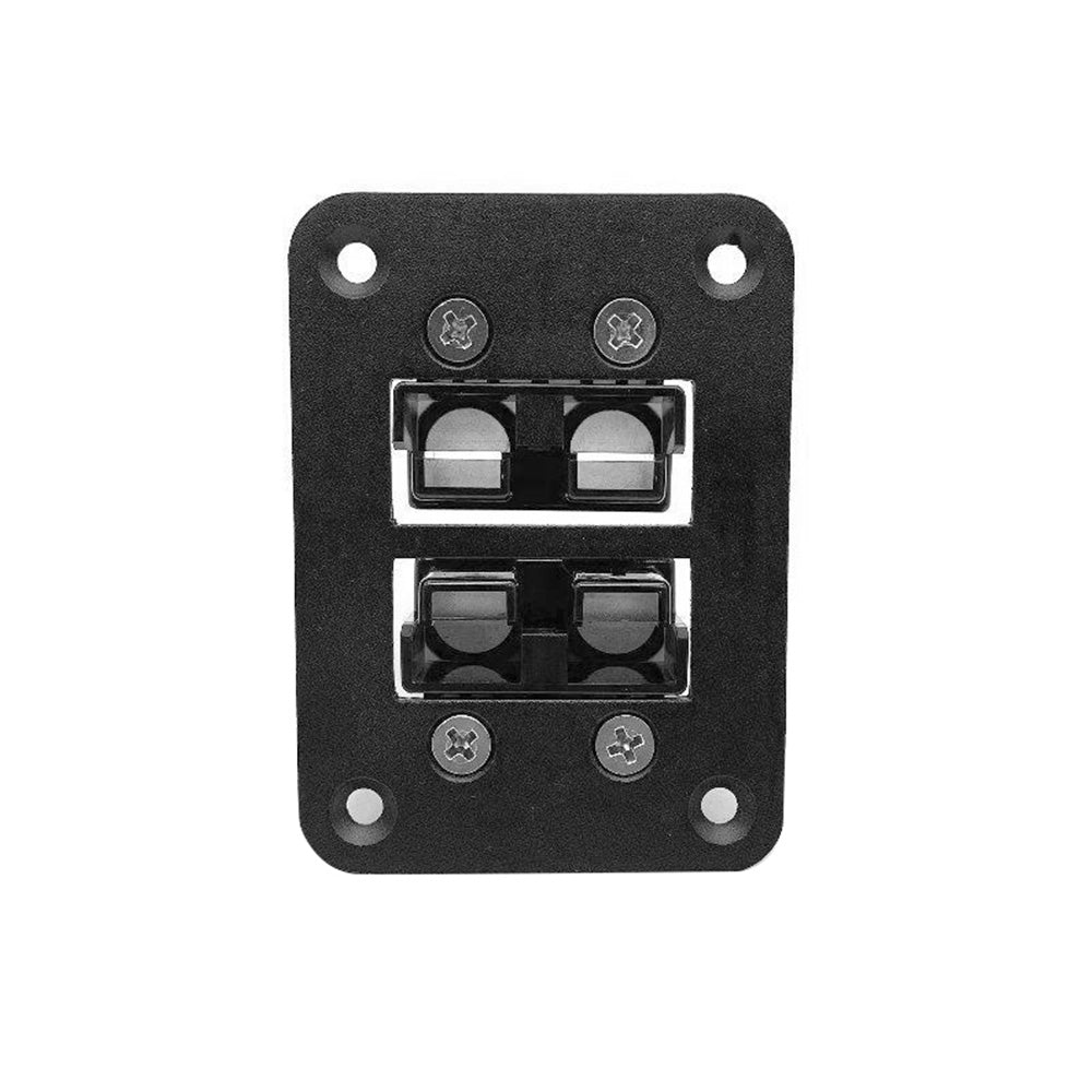 Dual Twin Aluminum Flush Mount Plate Panel Suitable For Anderson Style Plug 50A