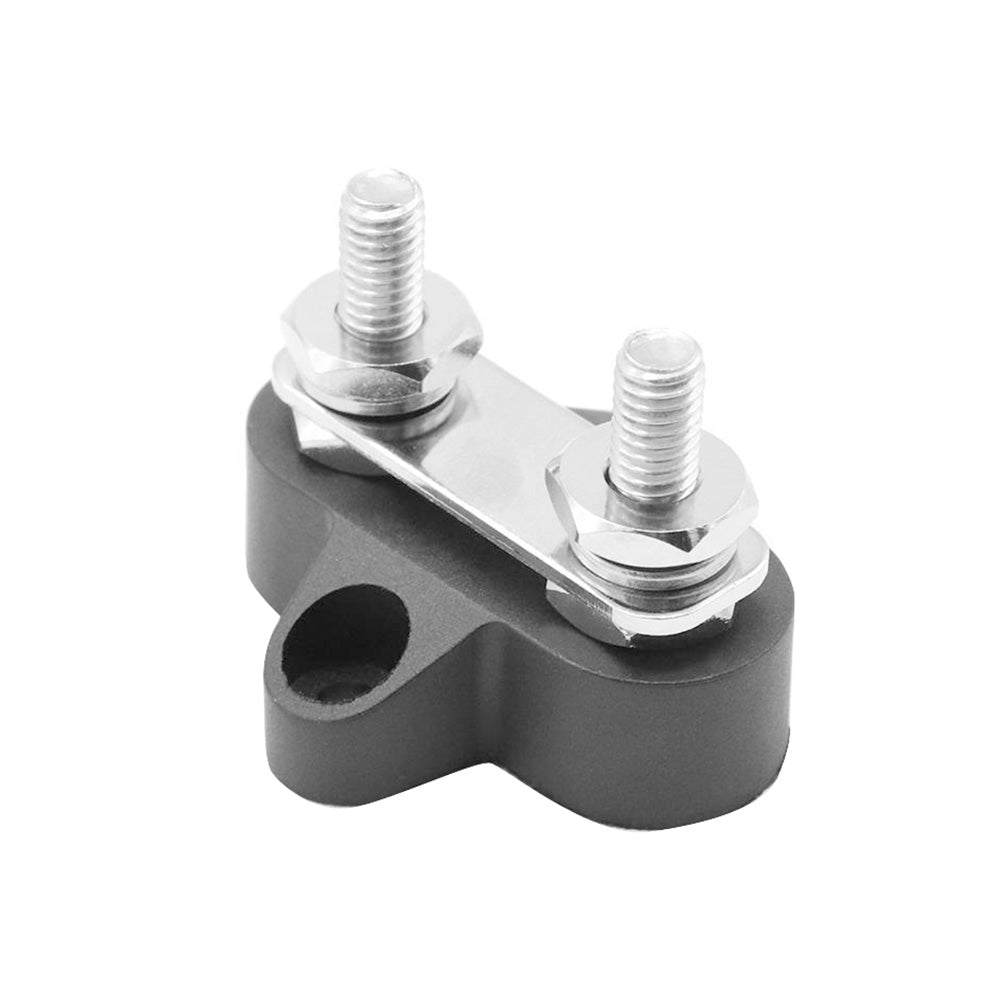 Heavy Duty Dual M6 Bus Bar Terminal Block Power Distribution Stud Black Suitable For Automotive Applications