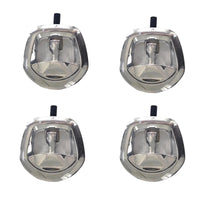 4x Chrome Power Operated Recessed Folding Whale Tail T-Lock Handle Suitable For Toolbox