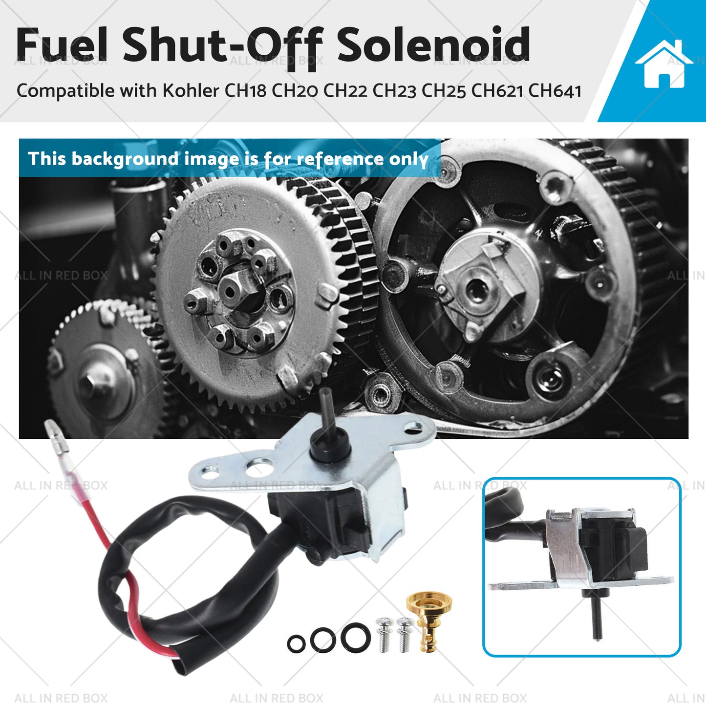 {{ Fuel Shut-Off Solenoid Suitable for Kohler CH621 CH641 CH18 CH20 CH22 CH23 CH25 }} - Buy Car Parts Online at {{ Kaka Auto Parts }}.