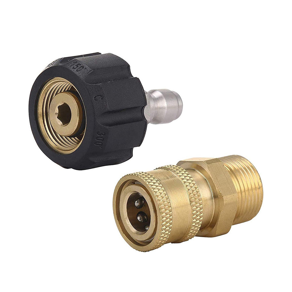 1 Pair Pressure Washer Quick Connect Couplers Suitable For 1″ or ¼″ – M22-14 Adapter Kit