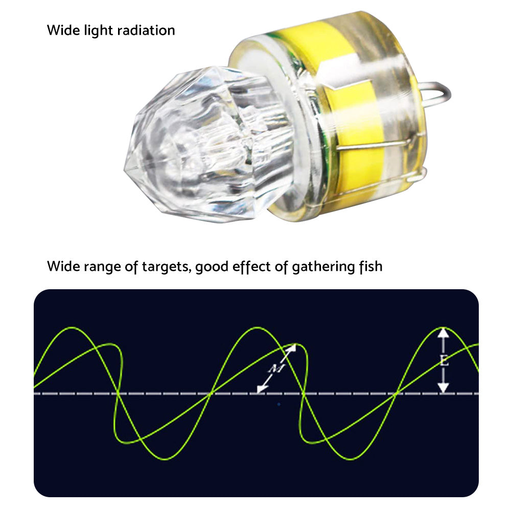 LED Underwater Fishing Light Deep Drop Squid Strobe Bait Lure Lamp
