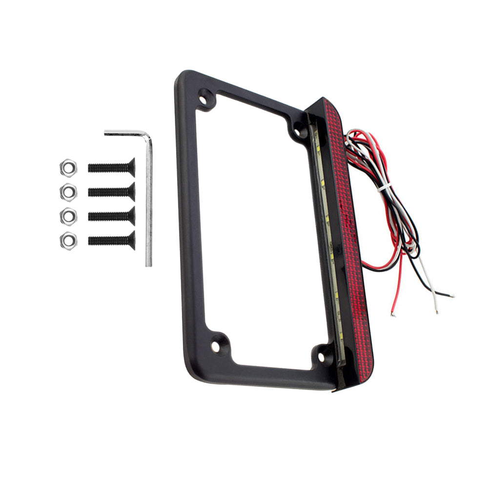 Motorcycle License Plate Frame Bracket With LED Brake Light Suitable For Harley-Davidson