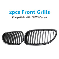 Gloss Black Front Grille Grill Suitable For BMW E60 E61 5 Series 2003-2010