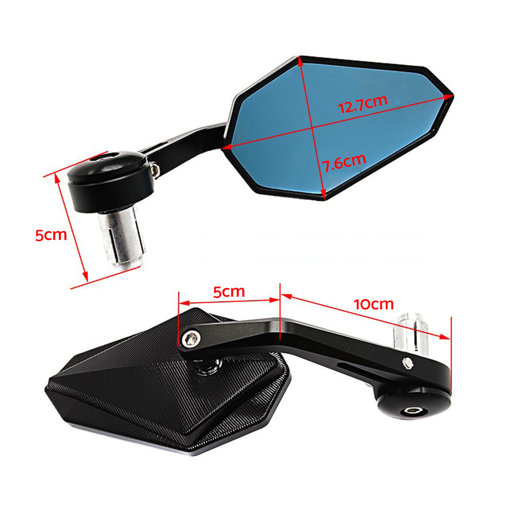 Rearview Handle Bar End Side Mirrors Suitable For Yamaha MT-07 / MT07 / FZ07 2013-2021