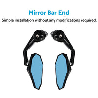 Rearview Handle Bar End Side Mirrors Suitable For Yamaha MT-07 / MT07 / FZ07 2013-2021