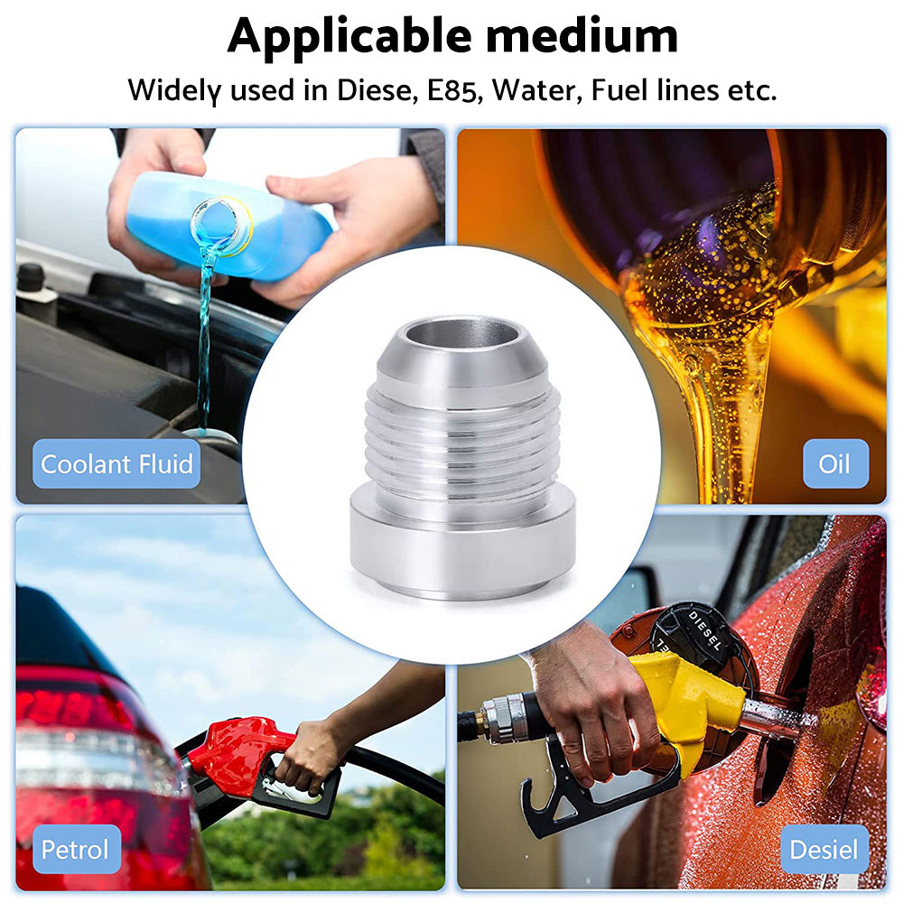 {{ 2x AN12 Male Aluminium weld on JIC bungs fitting -12AN JXSS032-12-A }} - Buy Car Parts Online at {{ Kaka Auto Parts }}.