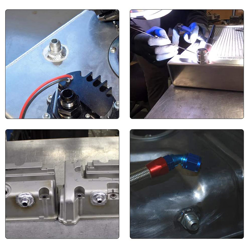 AN10 Male Aluminium Weld On JIC Bungs x 2 Fitting -10AN JXSS032-10-A