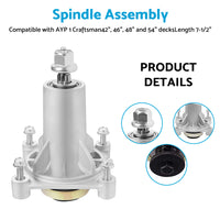2xSpindle Assembly Suitable For 38-54inchHusqvarna Poulan Pro Mowers LT1597 LTH1797