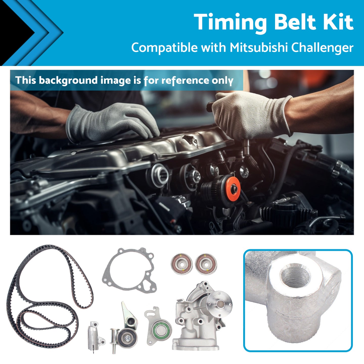 {{ Timing Belt Kit Suitable for 08-15 Mitsubishi Challenger Triton ML MN 4D56T 2. 5L }} - Buy Car Parts Online at {{ Kaka Auto Parts }}.