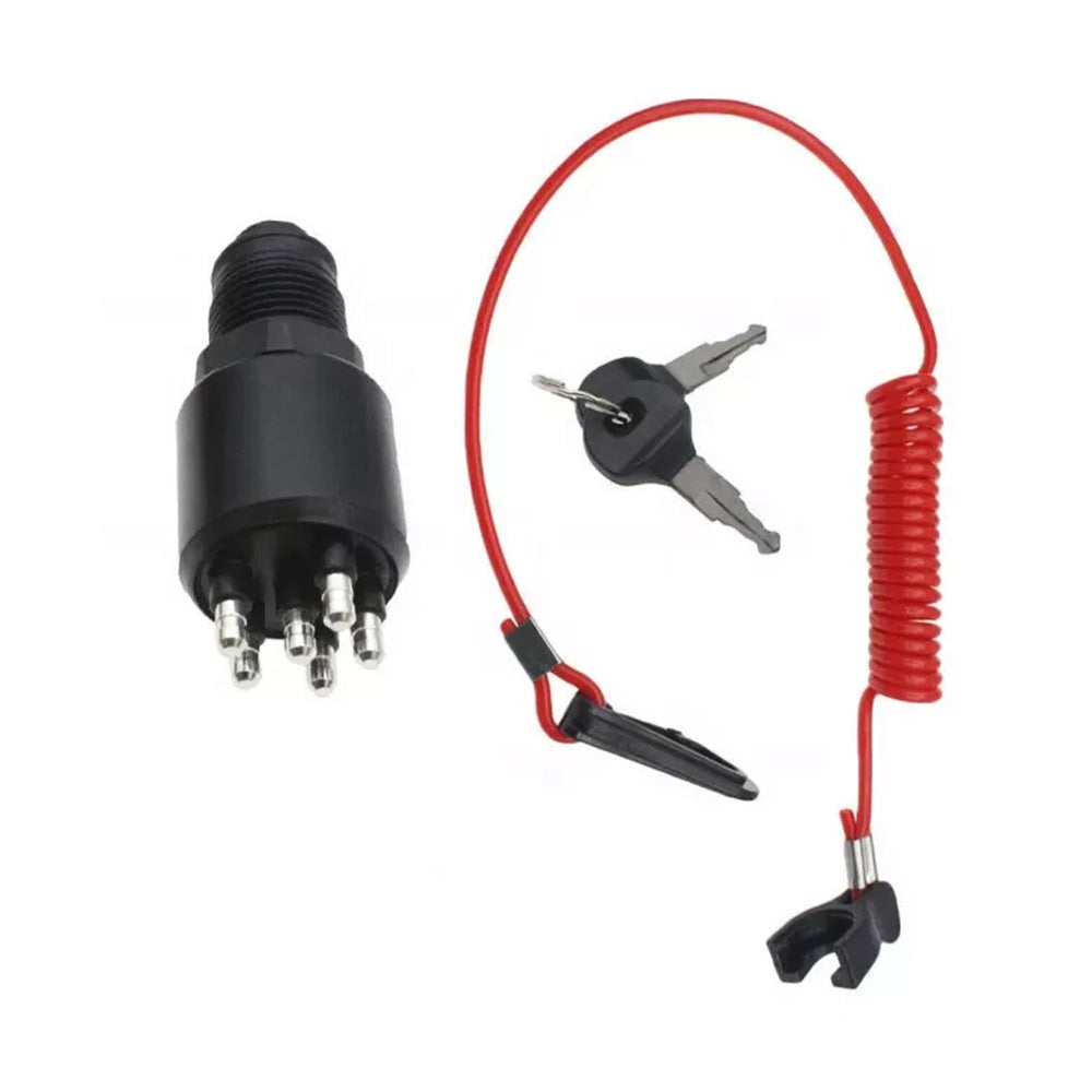 Ignition Key Switch With Safety Lanyard Suitable For Evinrude / Johnson OMC 5005801