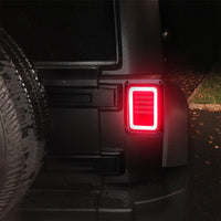 Smoked Black LED Tail Lights Rear Lamp Suitable For Jeep Wrangler JK 2007-2017