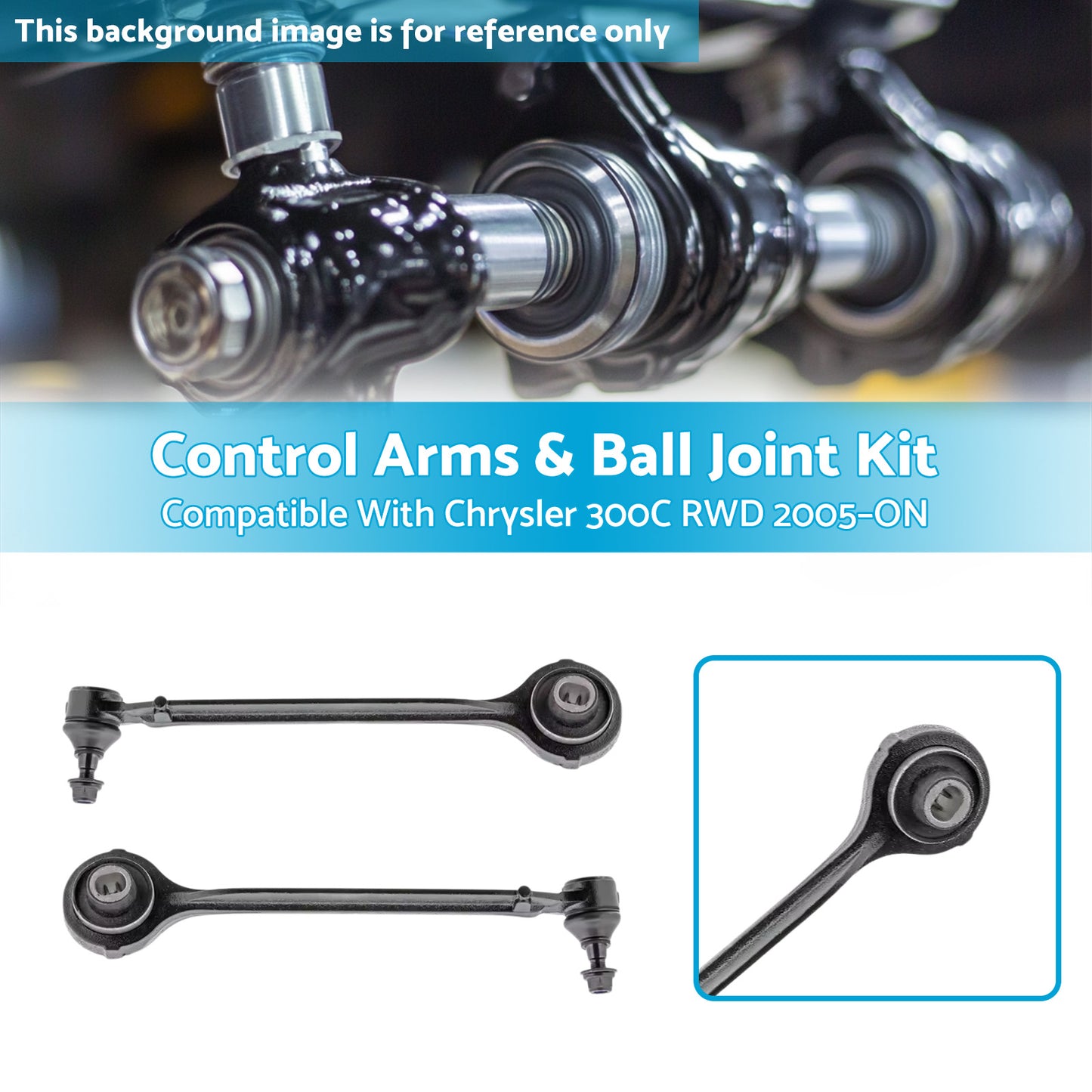 {{ Pair Front Lower Control Arms & Ball Joints Suitable For Chrysler 300C 2005-On }} - Buy Car Parts Online at {{ Kaka Auto Parts }}.
