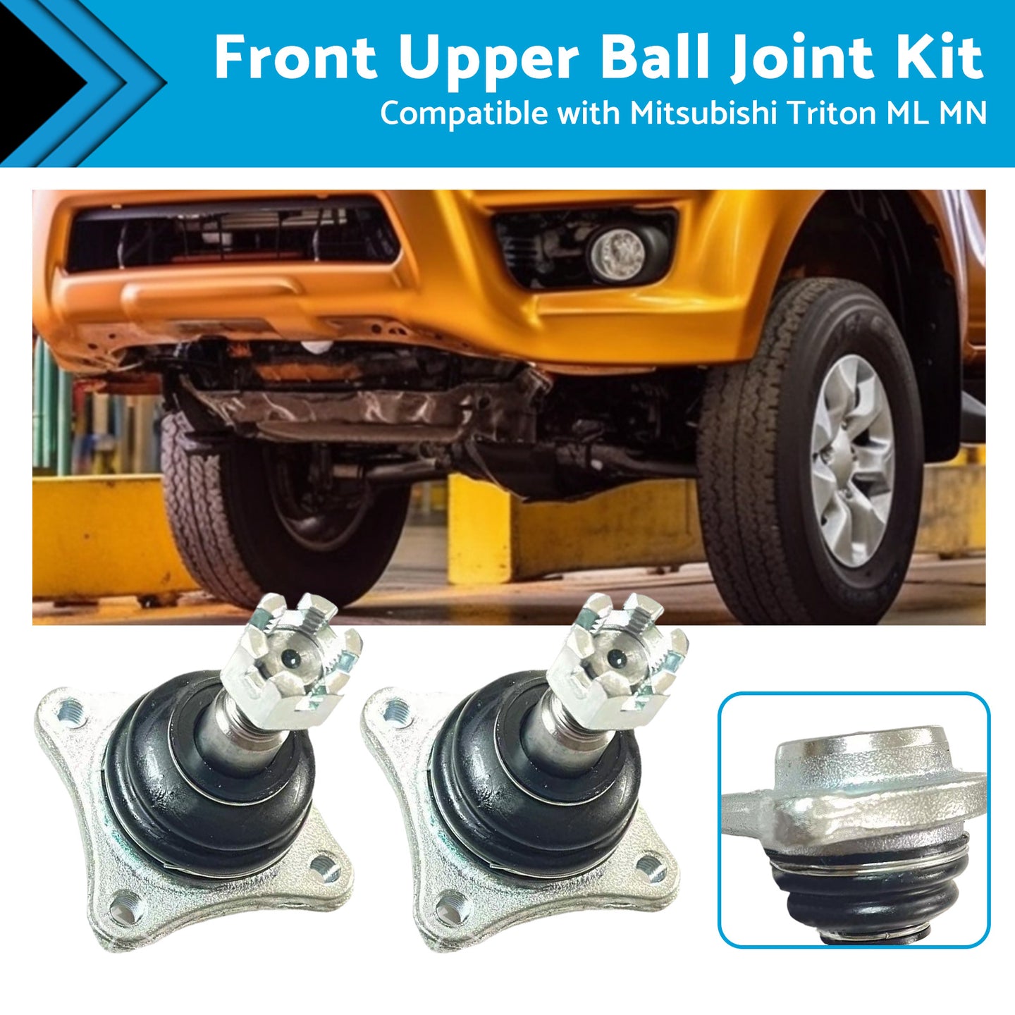 {{ 2PCS Front Upper Ball Joint Kit Suitable for Pajero III Wagon IV Sport II L200 }} - Buy Car Parts Online at {{ Kaka Auto Parts }}.