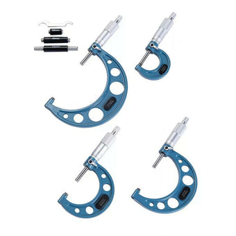 compare product 4x Outside Micrometer Set 0–100mm Carbide Tip Precision Measuring Tool 0.01mm Suitable For Machinist