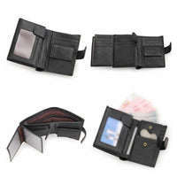 RFID Blocking Slim Leather Trifold Wallet With Credit Card Holder For Men