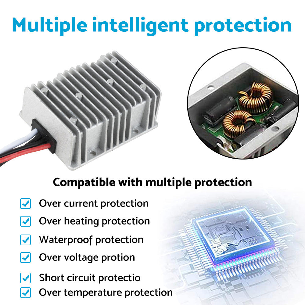 36V/48V to 24V 30A Step Down Waterproof DC-DC Converter Power Supply Regulator