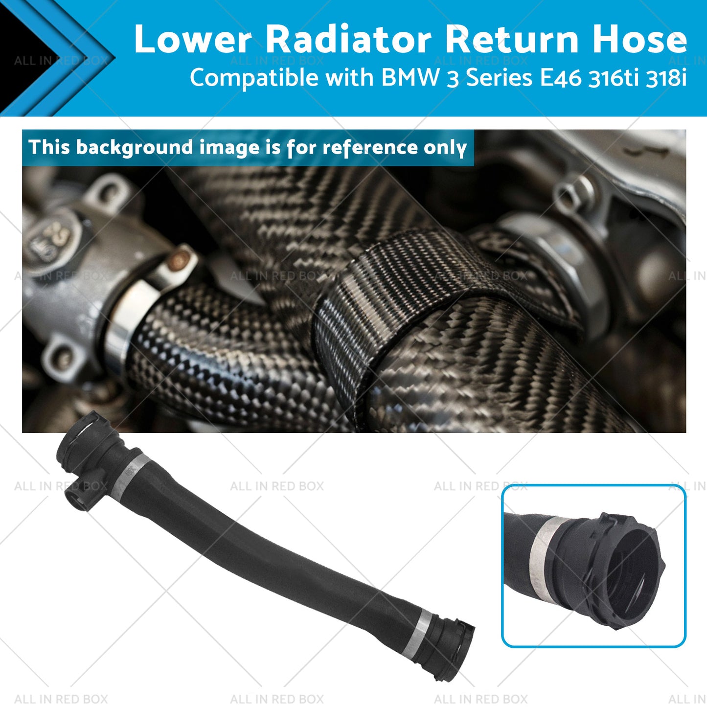 {{ 17127516416 Lower Radiator Return Hose Suitable for BMW 3 Series E46 316ti 318i }} - Buy Car Parts Online at {{ Kaka Auto Parts }}.