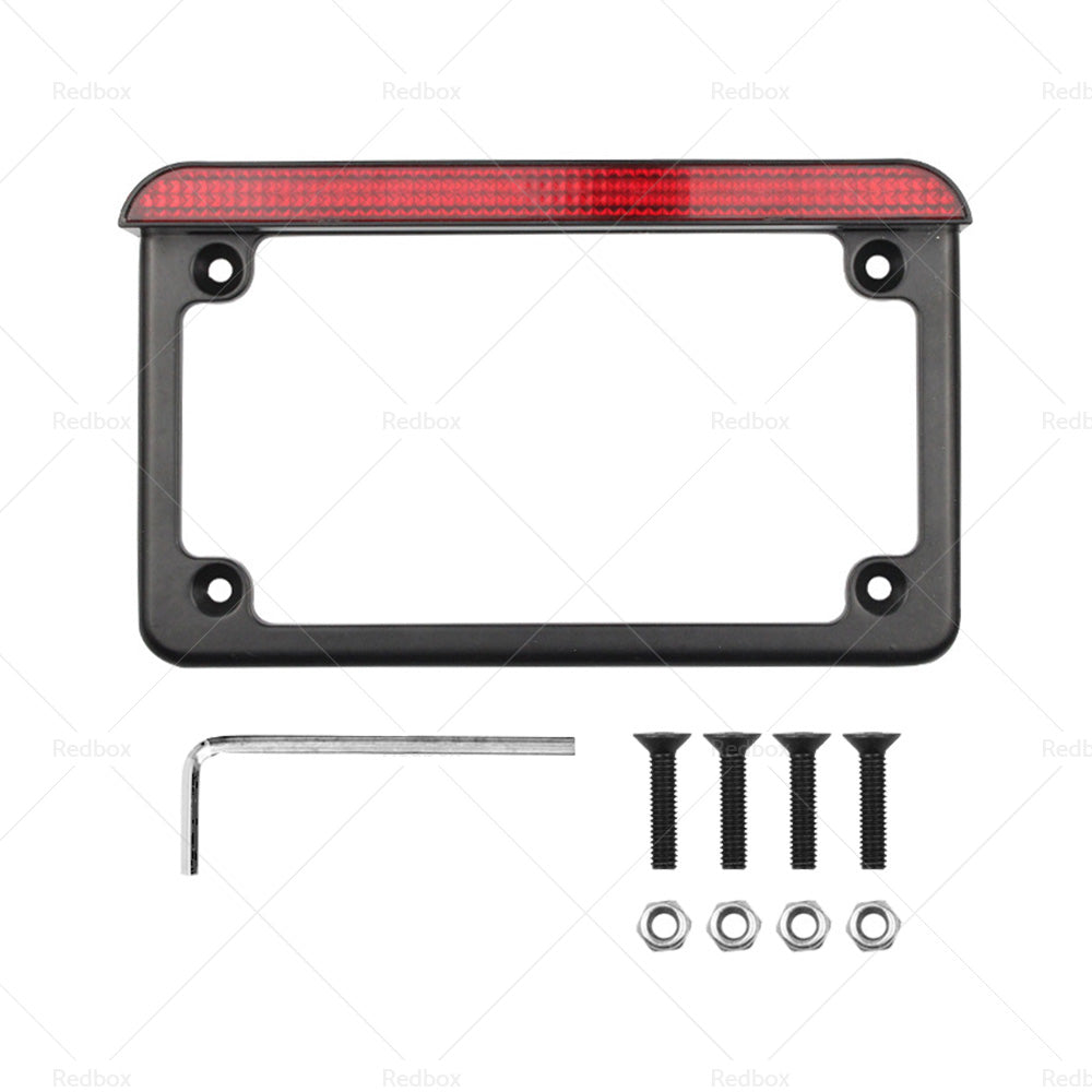 {{ Motorcycle License Plate Frame Bracket w  LED Brake Light  Suitable For Harley }} - Buy Car Parts Online at {{ Kaka Auto Parts }}.