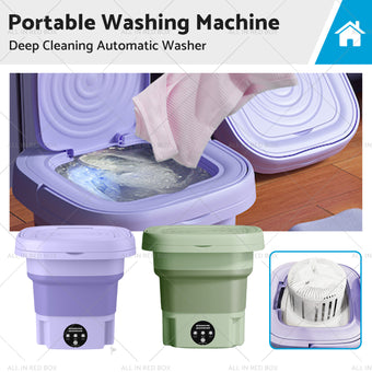 compare product 8L Foldable Portable Washing Machine with 3 Modes Deep Cleaning Automatic Washer 240V