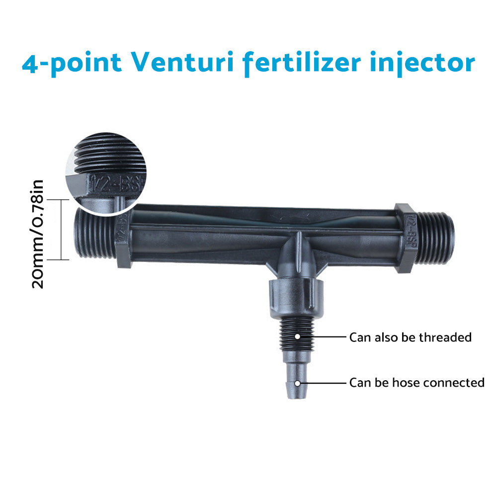 Irrigation Venturi Fertilizer Injector Kit 1/2 & 3/4 Water Tube Switch Filter Suitable For Garden Systems
