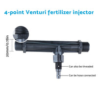 Irrigation Venturi Fertilizer Injector Kit 1/2 & 3/4 Water Tube Switch Filter Suitable For Garden Systems