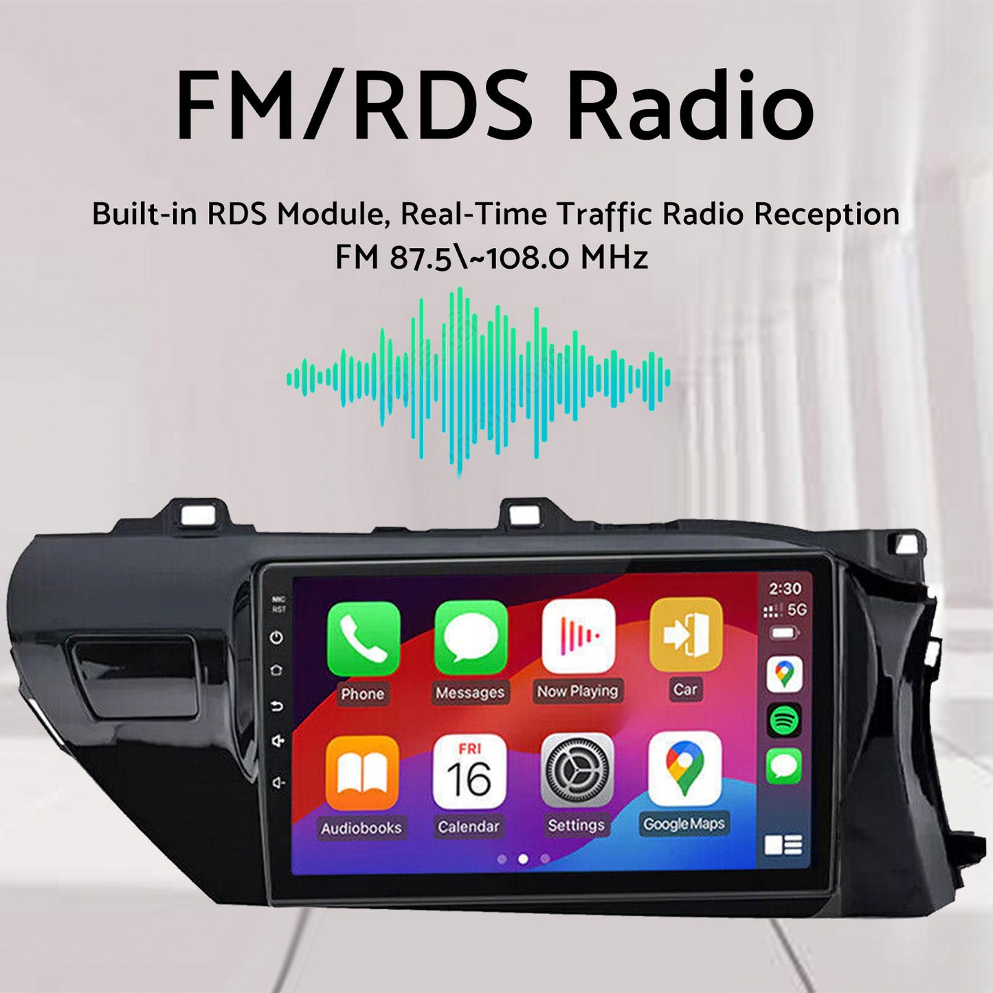 Carplay Android Auto Camera Navi Head Unit Suitable for Toyota Hilux 2015-2022 With Apple Carplay Android Auto