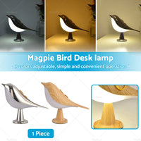 {{ Modern Magpie Bird LED Table Desk Lamp Bedside Touch Reading Night Light Bedroom }} - Buy Car Parts Online at {{ Kaka Auto Parts }}.
