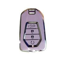 TPU Car Remote Key Fob Cover Suitable For Isuzu D-MAX MU-X MUX 4 Button Purple