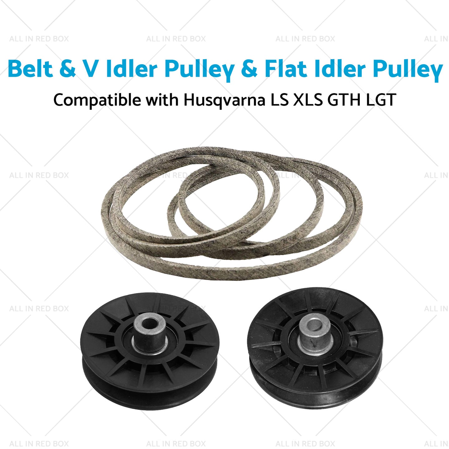 {{ Belt  and  V Idler Pulley  and  Flat Idler Pulley Suitable For Husqvarna LS XLS GTH LGT }} - Buy Car Parts Online at {{ Kaka Auto Parts }}.