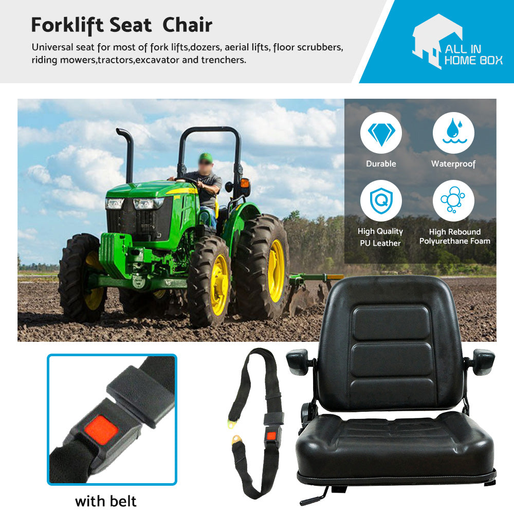 {{ Tractor Seat Forklift Excavator Universal Suspension Backrest Truck Chair Adjust }} - Buy Car Parts Online at {{ Kaka Auto Parts }}.