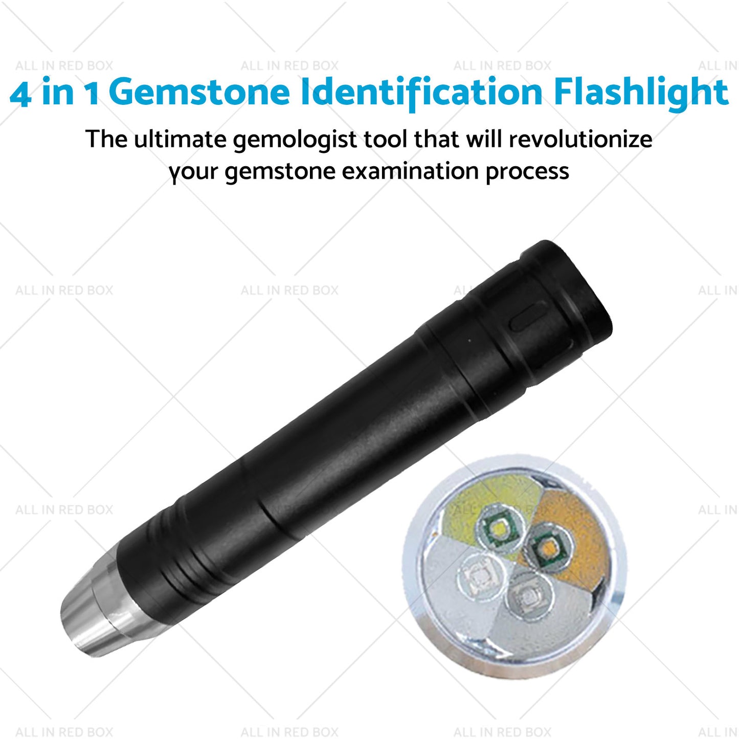 {{ Professional Gemstone Identification Light 4 in1 LED Flashlight Gemologist Tool }} - Buy Car Parts Online at {{ Kaka Auto Parts }}.