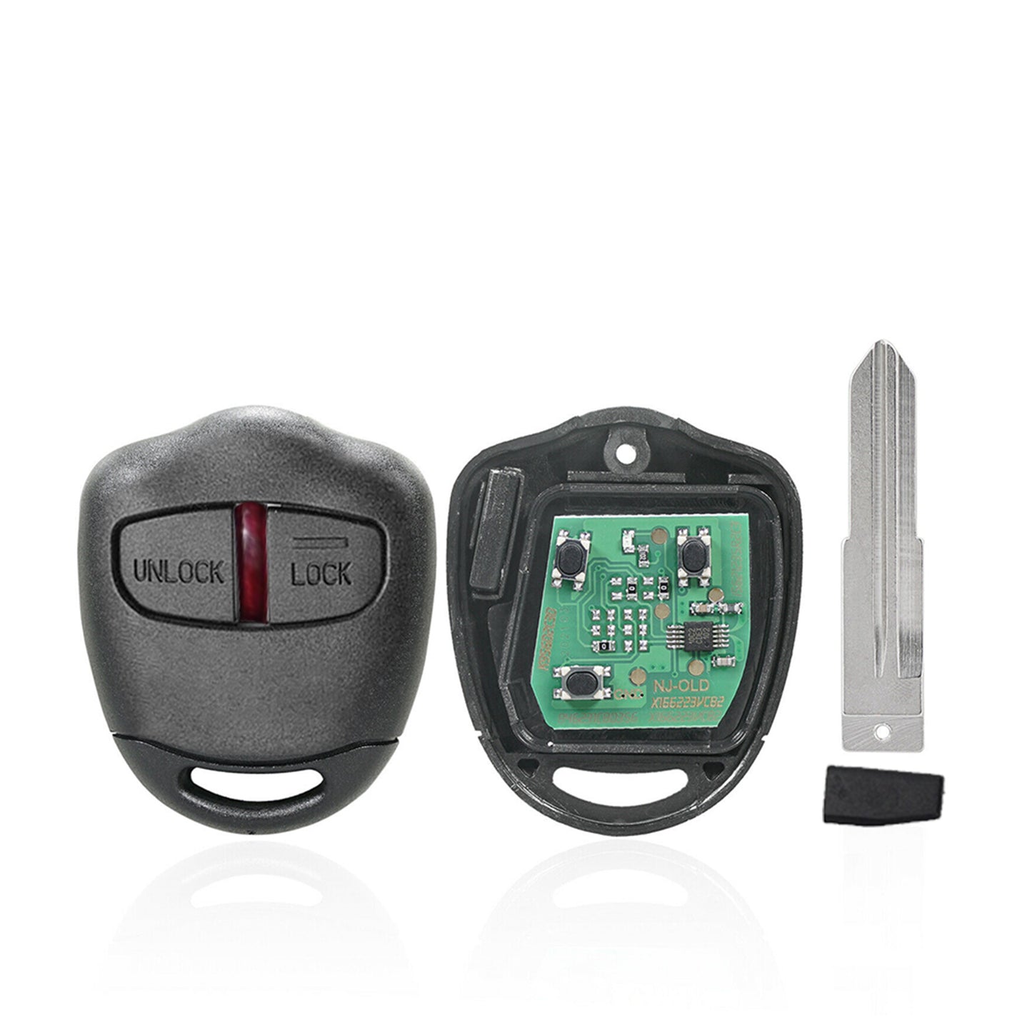 2 Buttons 433MHz Complete Remote Car Key Suitable For Mitsubishi Triton Pajero Outlander