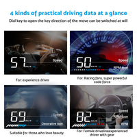 Car Head Up Display Universal OBD GPS Dual System 3.5inch HUD Speed Alarm Voltage Monitor Suitable For Most Vehicles