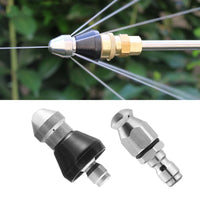 High-Pressure Drain Nozzle Suitable For Sewer Pipe Cleaning With 1 Front & 6 Rear Jets
