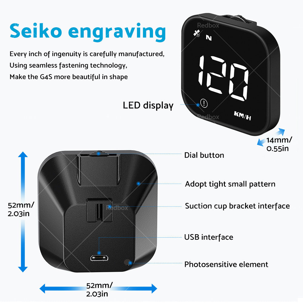 {{ HUD Head Up Display Car LED Digital GPS Speedometer Universal Overspeed Alarm }} - Buy Car Parts Online at {{ Kaka Auto Parts }}.