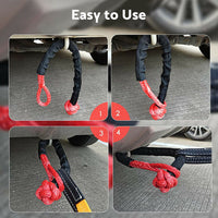 Recovery Ring Snatch Block Pulley 34749bs  and  Soft Shackle Tow Winch Rope Straps