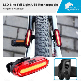 compare product 120 Lumens LED Bike Tail Light USB Rechargeable Powerful Bicycle Rear Light
