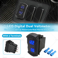{{ 12V-24V Dual Voltmeter Battery Monitor LED Digital Car Boat Voltage Marine Gauge }} - Buy Car Parts Online at {{ Kaka Auto Parts }}.
