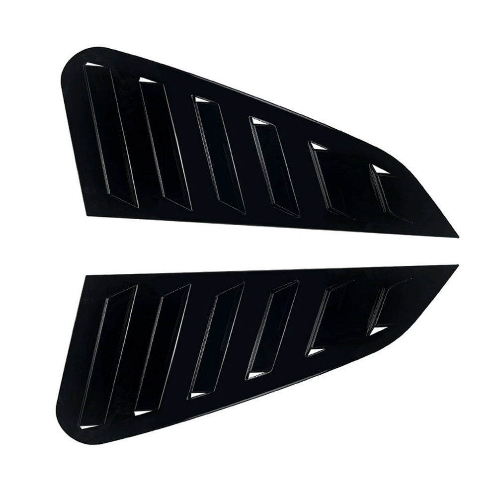 2x Gloss Black Rear Window Louvers Suitable For Subaru Impreza WRX 2011-2014