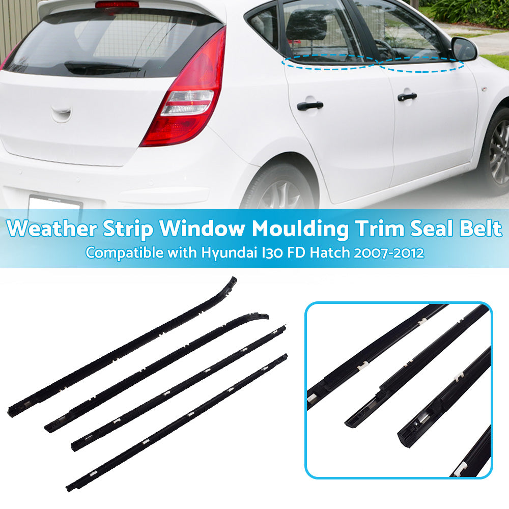 {{ 4pcs Weather Strip Window Moulding Trim Seal Belt for Hyundai I30 FD Hatch 07-12 }} - Buy Car Parts Online at {{ Kaka Auto Parts }}.