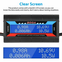 Digital Watt Meter 2x 200A Suitable For Solar / Caravan With Anderson Style Plug