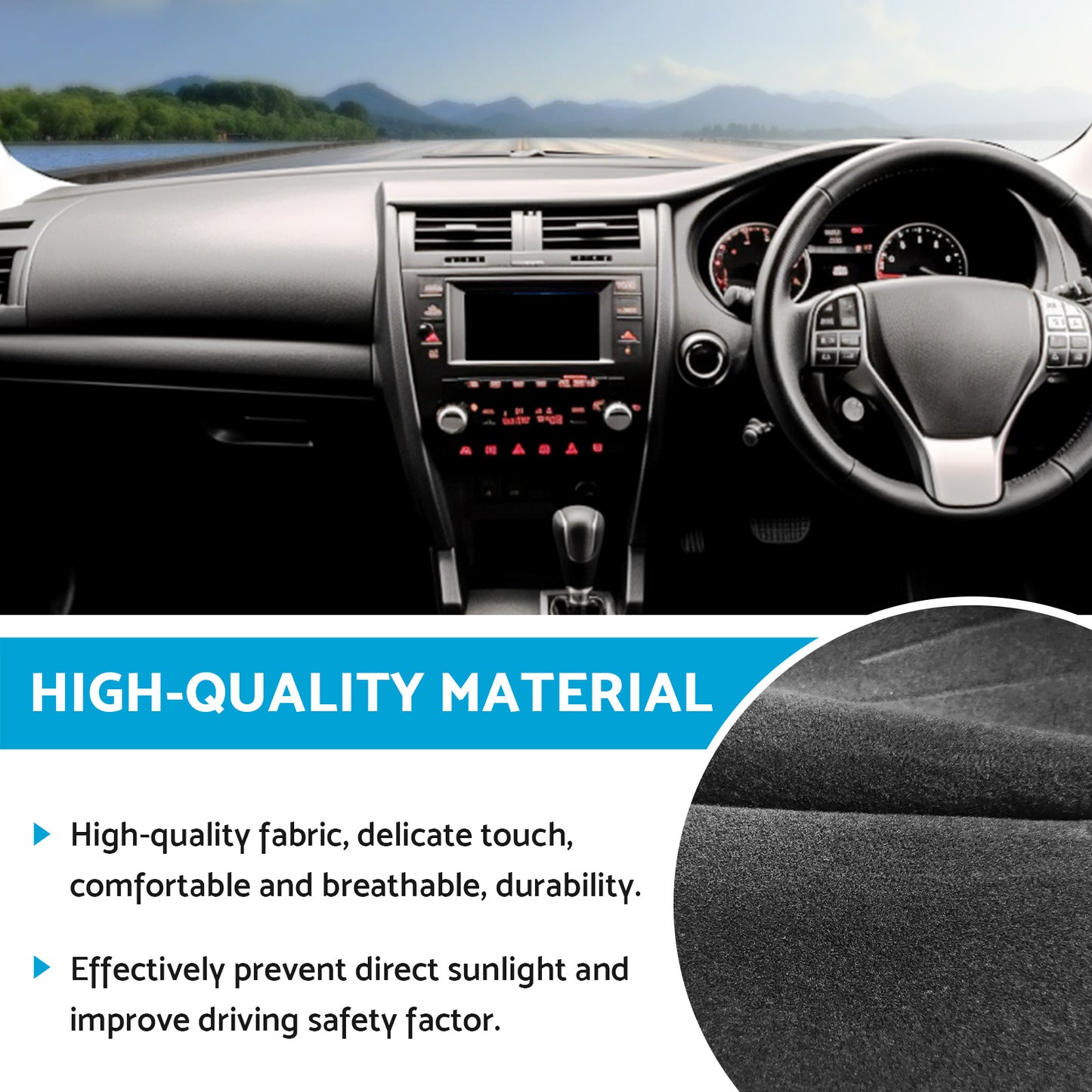 Dash Mat Dashboard Sun Cover Suitable For Toyota Corolla ZZE122 / Fielder 2007-2012