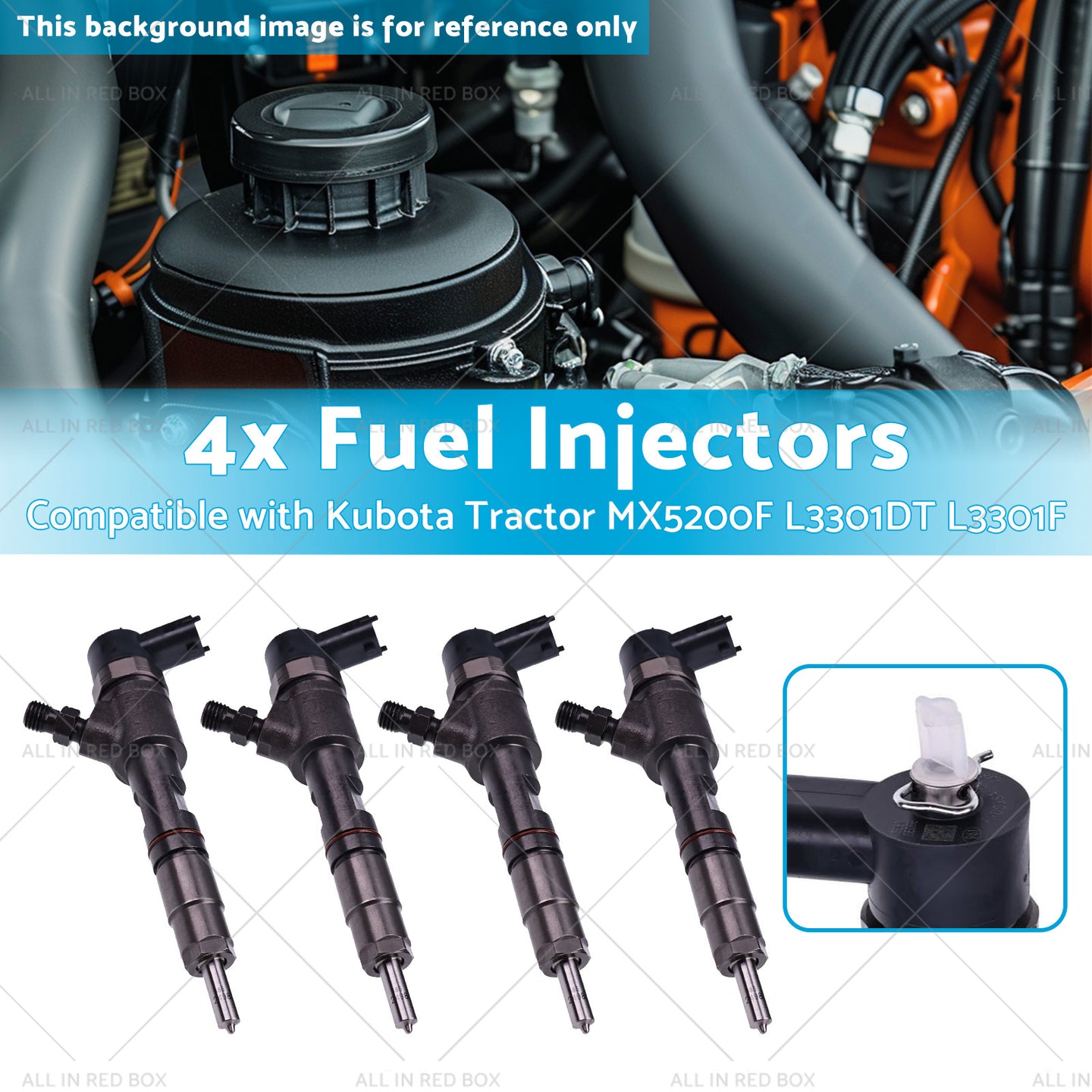 {{ 4x Fuel Injectors Suitable for Kubota Tractor MX5200F L3301DT L3301F 0445110775 }} - Buy Car Parts Online at {{ Kaka Auto Parts }}.