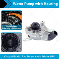 {{ Water Pump  and  Housing ?Suitable for Mazda Tribute MPV Ford Escape V6 3. 0L 03-06 }} - Buy Car Parts Online at {{ Kaka Auto Parts }}.