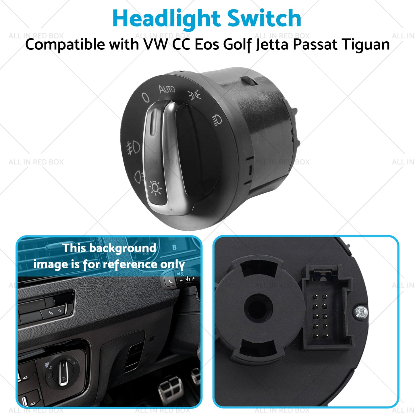 {{ Headlight Switch Suitable for VW CC Eos Golf Jetta Passat Tiguan 5ND941431B }} - Buy Car Parts Online at {{ Kaka Auto Parts }}.