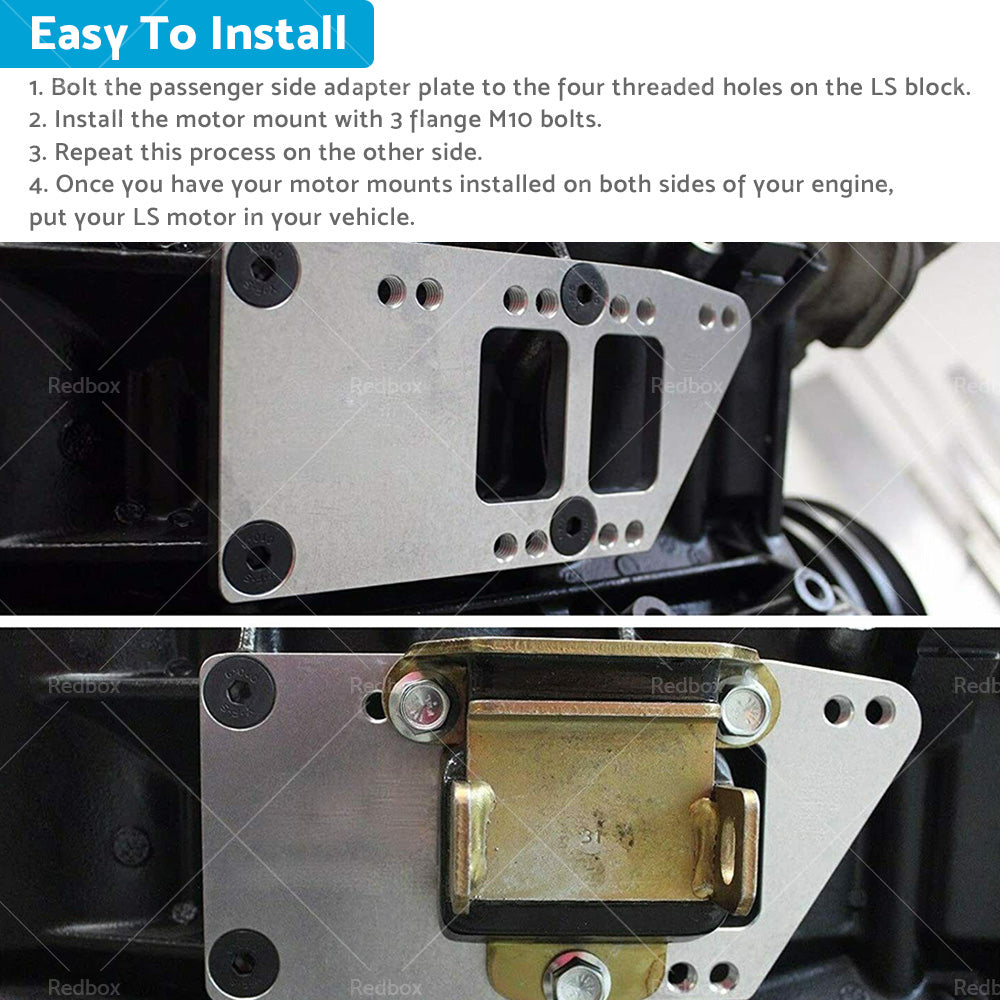 {{ GM LS Engine Conversion Swap Bracket Motor Mount Adapter Plates for Chevy SBC }} - Buy Car Parts Online at {{ Kaka Auto Parts }}.