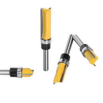 compare product Flush Trim Router Bit Set 1/4 Inch Shank Top Bearing 4PCS Milling Cutter Kit